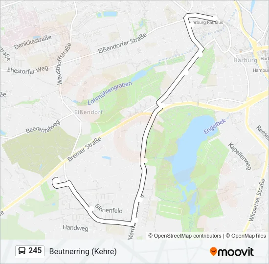 245 Bus Line Map