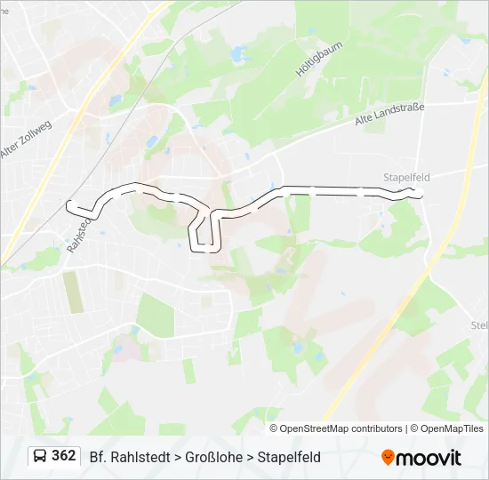 362 Bus Line Map