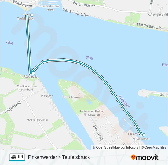 64 Ferry Line Map