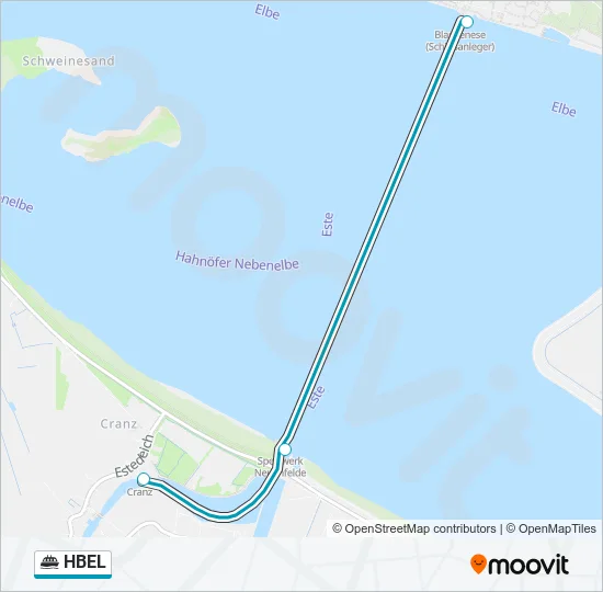HBEL Ferry Line Map