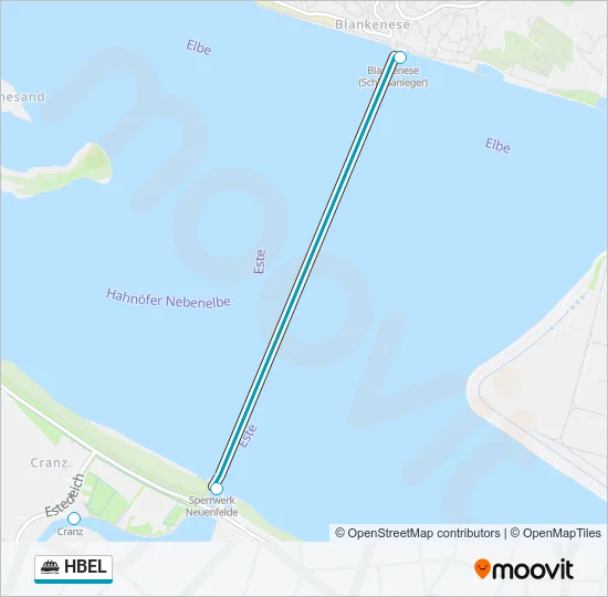 HBEL Ferry Line Map