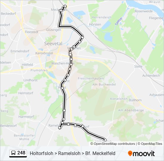 248 bus Line Map