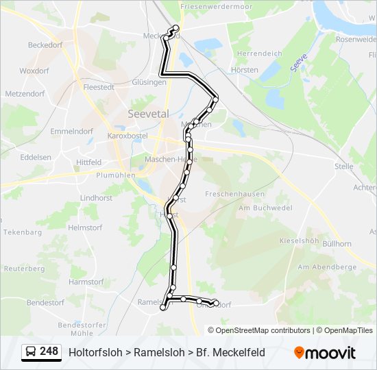 248 bus Line Map