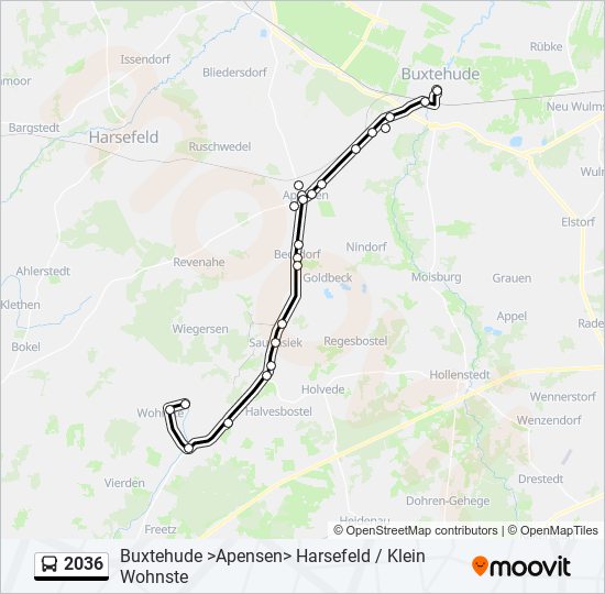 2036 bus Line Map