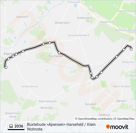 2036 bus Line Map