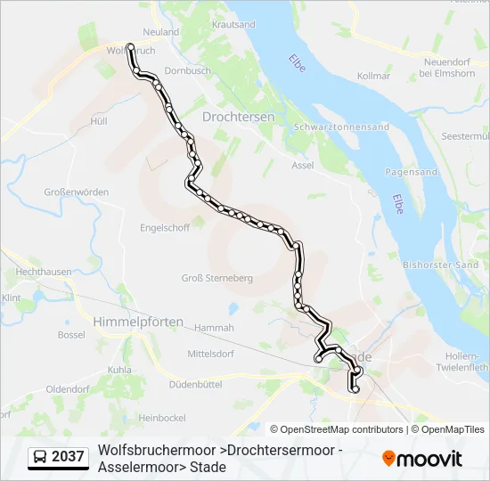 2037 Bus Line Map