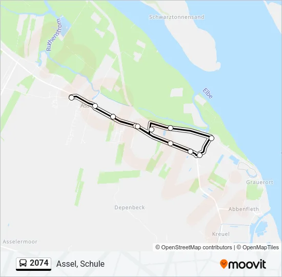 2074 Bus Line Map