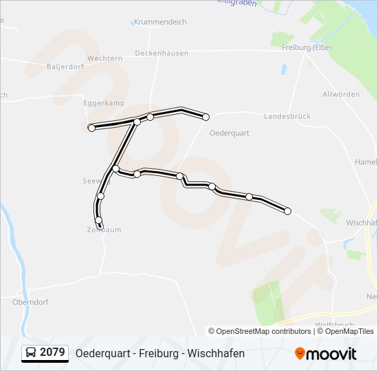 Buslinie 2079 Karte