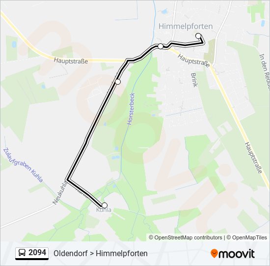 2094 bus Line Map