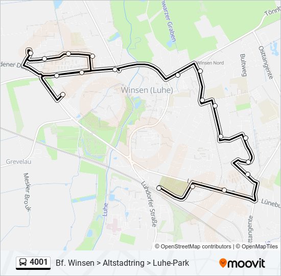 4001 bus Line Map