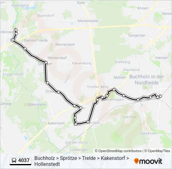 4037 Bus Line Map