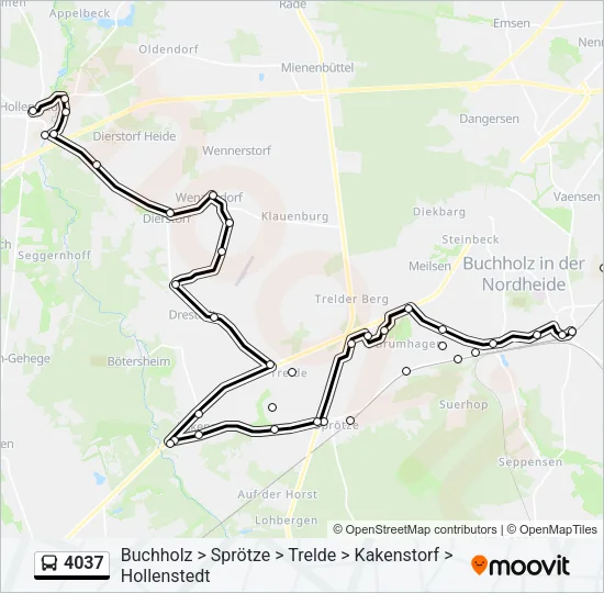 4037 Bus Line Map