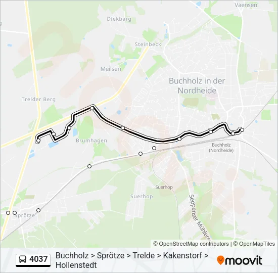 4037 Bus Line Map