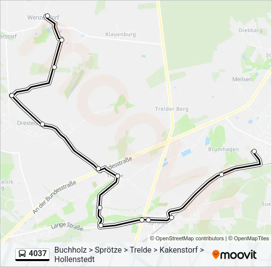 4037 Bus Line Map