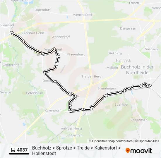 4037 Bus Line Map