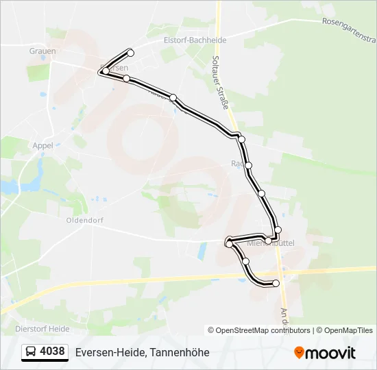 4038 Bus Line Map