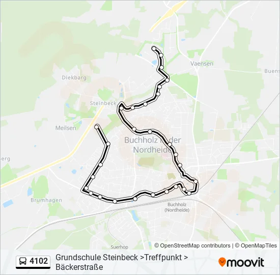 4102 Bus Line Map