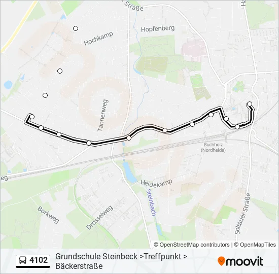 4102 Bus Line Map