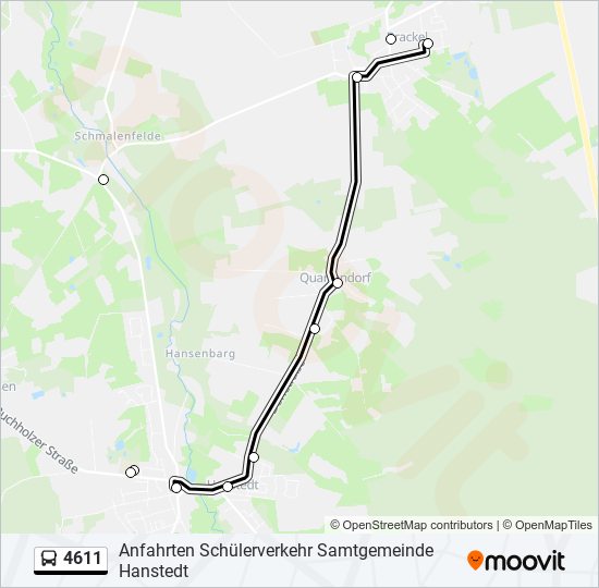 4611 bus Line Map