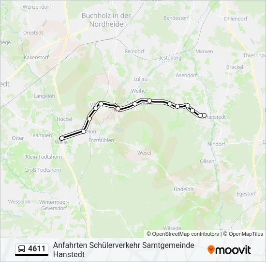 4611 Bus Line Map