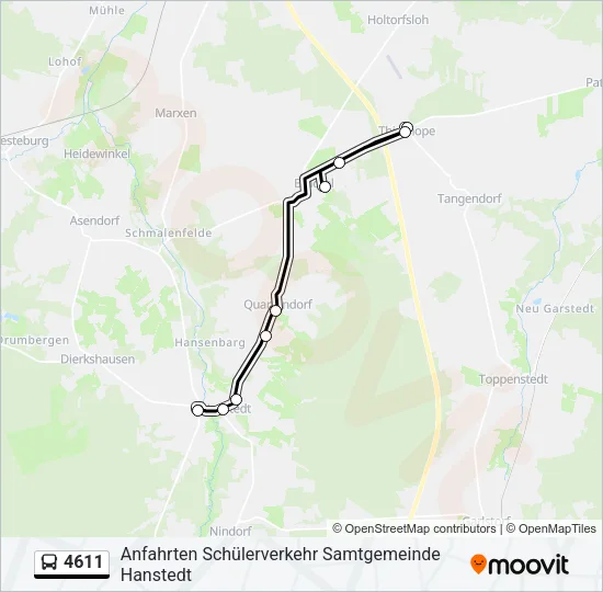 4611 Bus Line Map