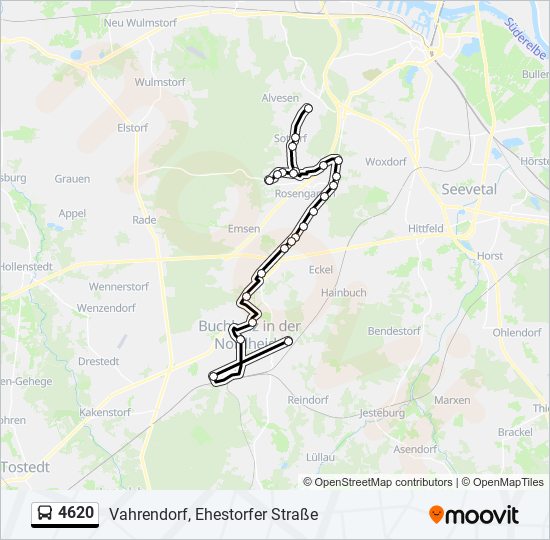 Автобус 4620: карта маршрута