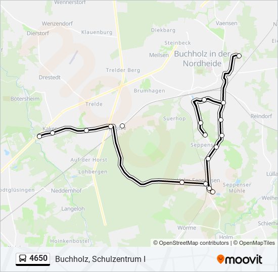 Автобус 4650: карта маршрута