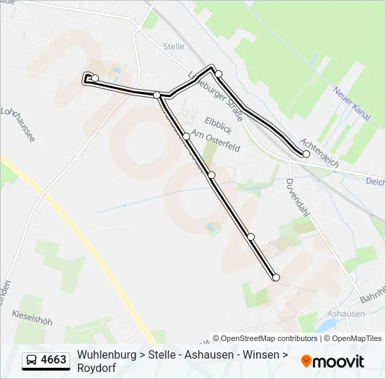 4663 Bus Line Map