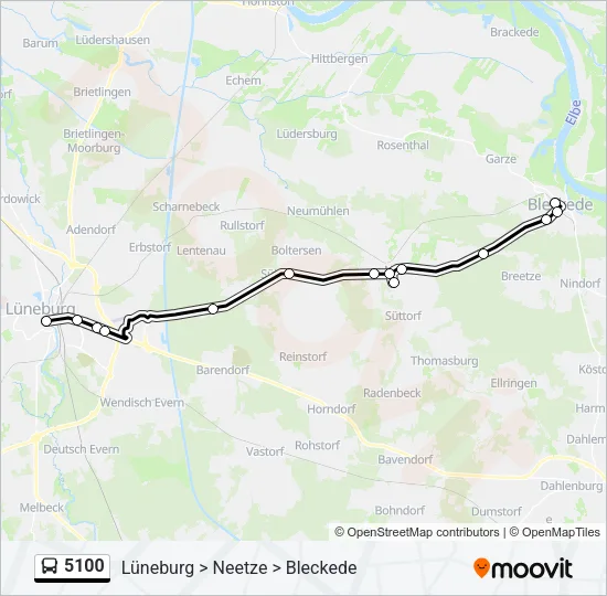 5100 Bus Line Map