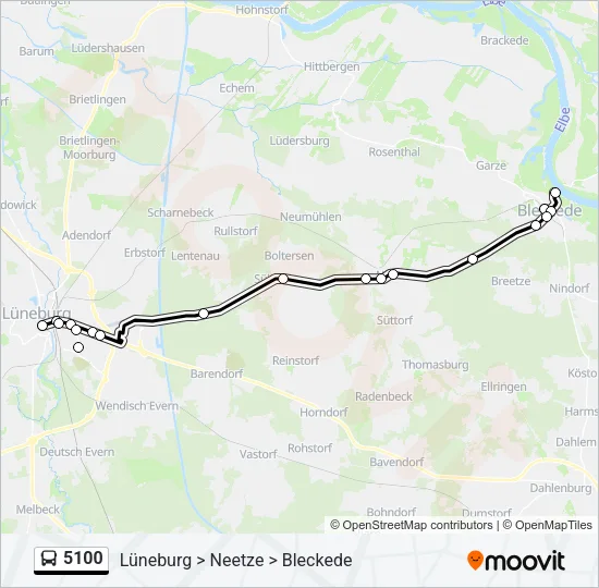 5100 Bus Line Map