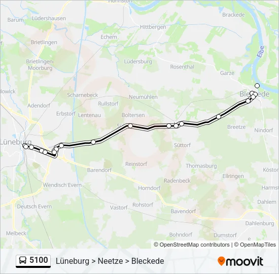 5100 Bus Line Map