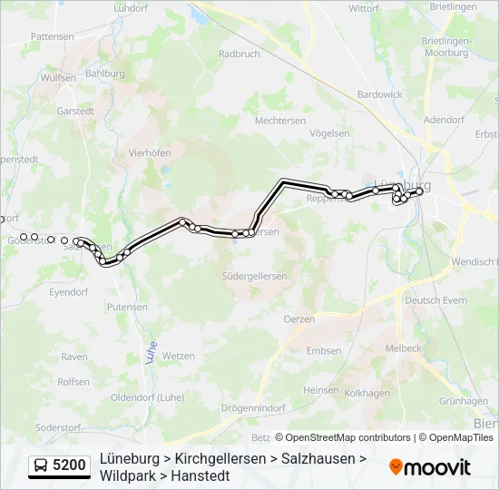 5200 Bus Line Map