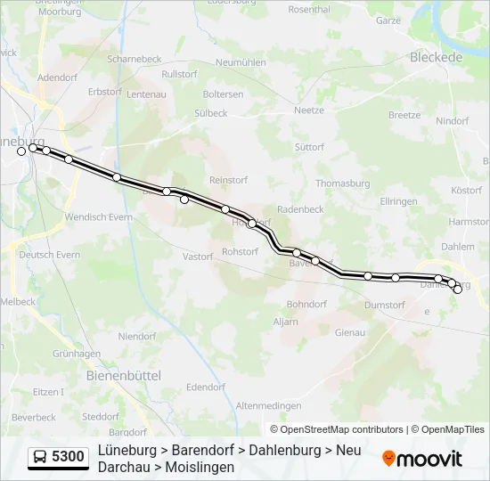 5300 Bus Line Map