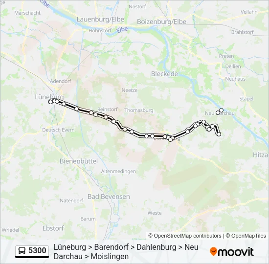 5300 Bus Line Map