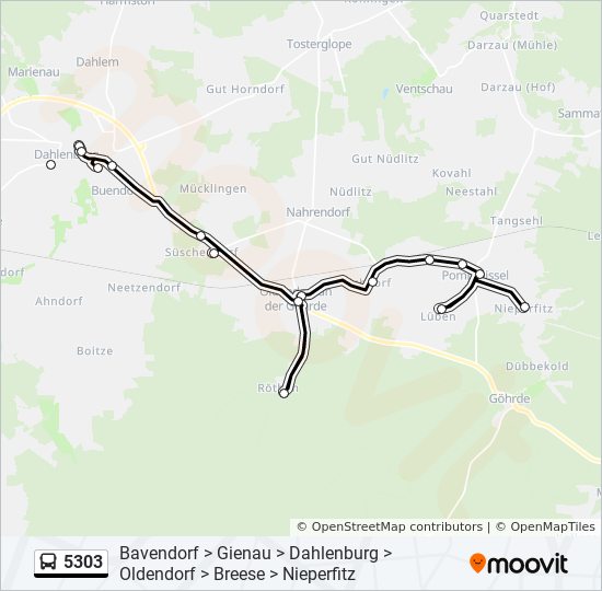 5303 bus Line Map