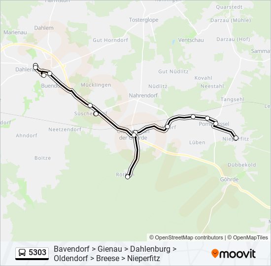 5303 bus Line Map