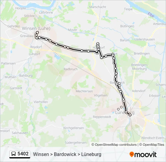5402 Bus Line Map