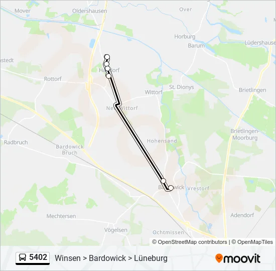 5402 Bus Line Map