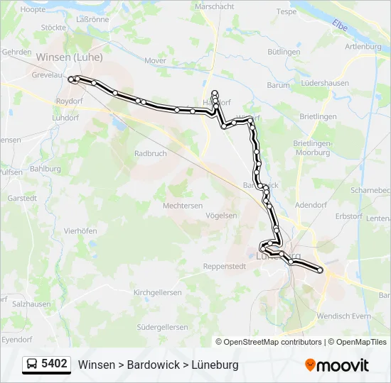 5402 Bus Line Map
