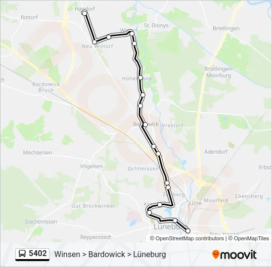 5402 Bus Line Map