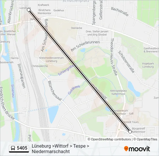 5405 Bus Line Map