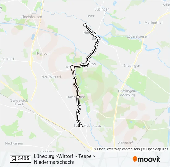 5405 Bus Line Map