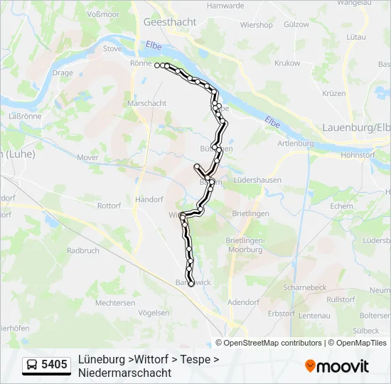 5405 Bus Line Map