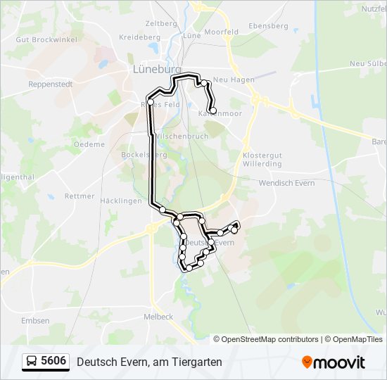 5606 Route: Schedules, Stops & Maps - Deutsch Evern, am Tiergarten ...