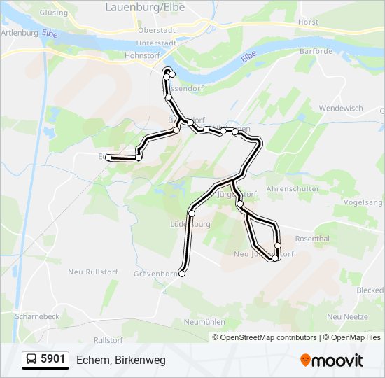 5901 bus Line Map