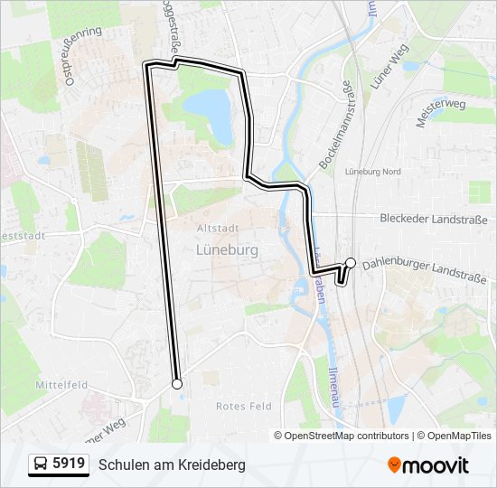 Автобус 5919: карта маршрута