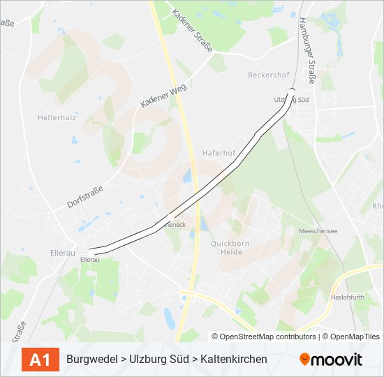 Bahnlinie A1 Karte