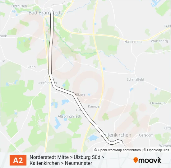 A2 Train Line Map