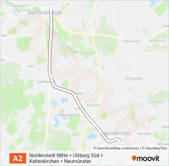 A2 Train Line Map