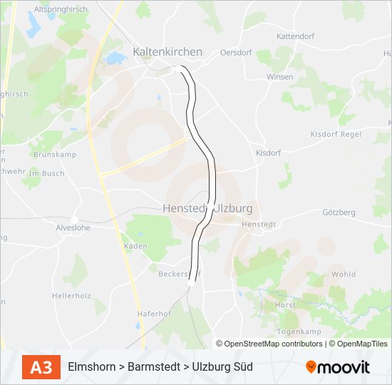 A3 Route Fahrpläne, Haltestellen & Karten Kaltenkirchen